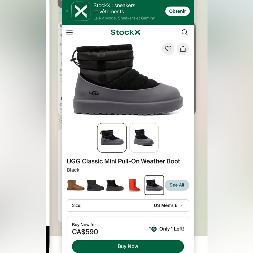 UGG Classic Mini Pull-On Weather Boot
